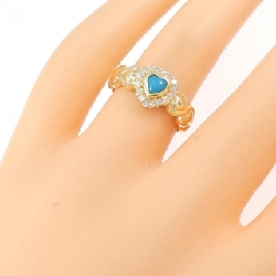 Nhẫn hình trái tim ngọc turquois K18YG - Hàng hiệu Authentic 853240