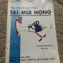 Tranh giải phẫu tai mũi họng - F. LEGENT - L. PERLEMUTER - CL. VANDENBROUCK; sách khổ lớn 