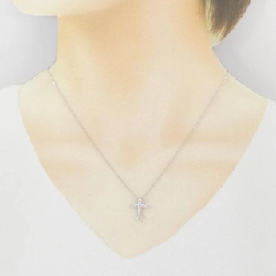 Dây chuyền kim cương K18WG/750WG hình chữ thập 0.50CT - Hàng hiệu chính hãng 857984