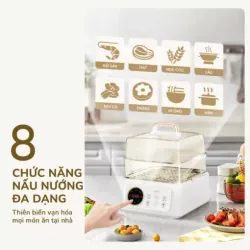 Nồi lẩu hấp đa năng UNIE UE668 10L, lòng nồi Ceramic cao cấp mới, 8 chức năng nấu 588861