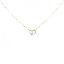 K18PG Dây chuyền hình trái tim kim cương - Hàng hiệu Authentic