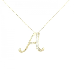 K18YG Chữ cái A Dây chuyền kim cương 0.15CT - Hàng hiệu Chính hãng
