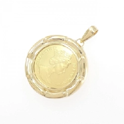 K18YG(枠) Dây chuyền đồng xu - Hàng hiệu Authentic