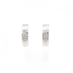 K18WG Bông tai kim cương chéo 0.2CT - Hàng hiệu chính hãng