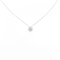 K18WG Hoa Đá Kim Cương Dây Chuyền 0.10CT - Hàng hiệu Chính hãng