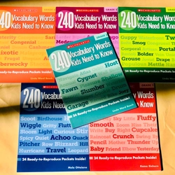 240 Vocabulary words kids need to know Grade 1-6 (6 quyển)