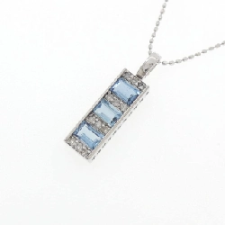 K18WG Aquamarine Necklace 0.80CT - Hàng hiệu Authentic 858279