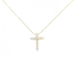 K18YG Dây chuyền kim cương chéo 0.50CT - Hàng hiệu chính hãng