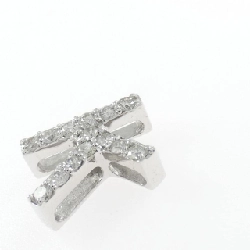 K18WG Chữ cái K Mặt dây chuyền kim cương 0.28CT - Hàng hiệu Chính hãng 870141