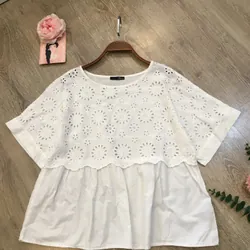 [Siêu Phẩm Nhật] Áo kiểu mori vintage hoa thêu xô thô đục lỗ dáng xoè babydoll Nhật 695500