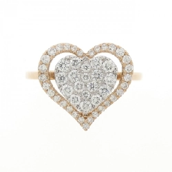Nhẫn kim cương pavé hình trái tim K18PG/K18WG 0.48CT 667107