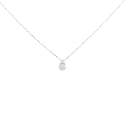 K18WG Dây chuyền kim cương 0.03CT - Hàng hiệu Chính hãng