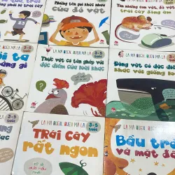 Bộ sách lạ mà quen , quen mà lạ về con vật , đồ vật trái cây phương tiện xung quanh bé  1047536
