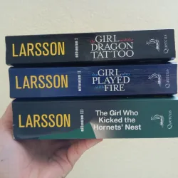 Full set the stieg larsson the girl with the dragon tattoo, english book, sách tiếng Anh 