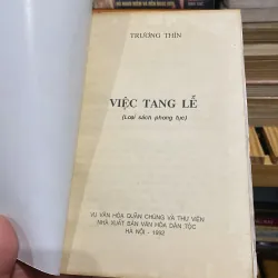 VIỆC TANG LỄ, LOẠI SÁCH PHONH TỤC (XB 1992) 760204