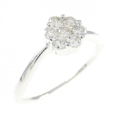 Nhẫn kim cương K18WG hoa