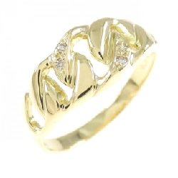 Nhẫn kim cương K18YG 0.02CT