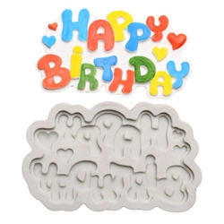 Khuôn rau câu silicon sinh nhật Happy Birthday - Mã số 1639 221144