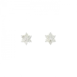 K18WG Bông tai Kim cương Hoa 0.50CT - Hàng hiệu Chính hãng