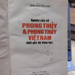 sách: Nghiên cứu phong thủy và phong thủy Việt Nam dưới góc độ khoa học (A1) 565155