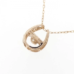 K18PG Nhẫn móng ngựa kim cương dây chuyền 0.08CT - Hàng hiệu Chính hãng 858903