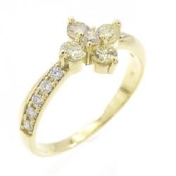 【Sản phẩm mới】Nhẫn kim cương K18YG hình hoa 0.50CT