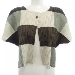 Pleats Please 2010 Kiểm tra khối PP03-J0505 7565078 Áo cardigan