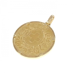 K18YG(枠) Đồng xu Mặt dây chuyền - Hàng hiệu Chính hãng 862192