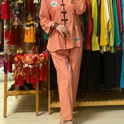 Set trang phục lễ chùa màu cam 564842