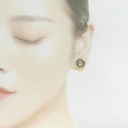 K18YG Ngọc trai đen 9.4mm - Bông tai hàng hiệu chính hãng 872252