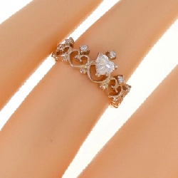 Nhẫn kim cương hình tiara × trái tim K18PG 0.213CT 673420