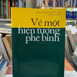 VỀ MỘT HIỆN TƯỢNG PHÊ BÌNH