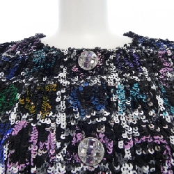 【Mã giảm giá】Áo khoác không cổ CHANEL 644130