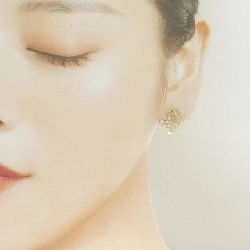 K18YG Bông tai Hoa Kim cương 0.70CT - Hàng hiệu Chính hãng 865707