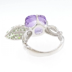 Nhẫn Amethyst K18WG Hoa 671045