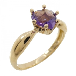 Nhẫn Amethyst K18YG hình trái tim