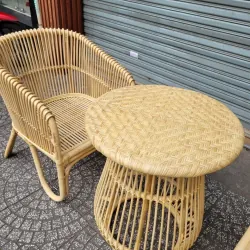 Bộ bàn ghế mây uống trà phòng ngủ 590158