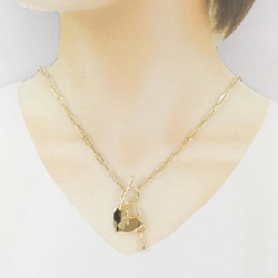 K18YG Mặt Dây Chuyền Hình Tim × Chìa Khóa - Hàng hiệu Chính Hãng 857234