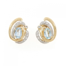 Tasaki Aquamarine Bông tai 2.12CT - Hàng hiệu Chính hãng