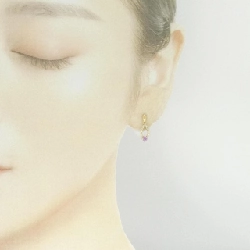 K18YG Sapphire Earrings - Hàng hiệu Authentic 867110