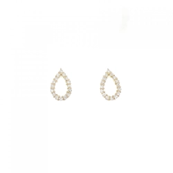 K18YG Bông tai kim cương 0.20CT - Hàng hiệu Chính hãng