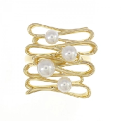 Nhẫn ngọc trai Akoya K18YG 672109