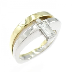 Nhẫn kim cương K18WG/K18YG 0.28CT - Hàng hiệu Chính hãng