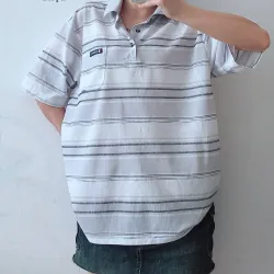 Áo phông cổ bẻ polo unisex 2hand Nhật 1036789