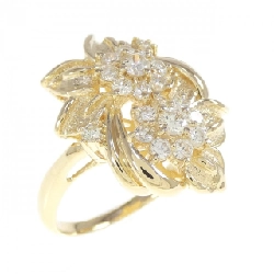 Nhẫn kim cương hoa K18YG 0.73CT