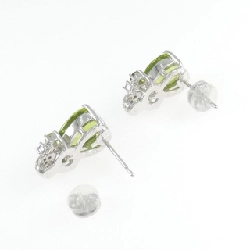 K18WG Đá màu Bông tai - Hàng hiệu Chính hãng 868972