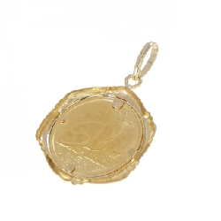 K18YG(枠) Đồng xu Mặt dây chuyền - Hàng hiệu Authentic 865819