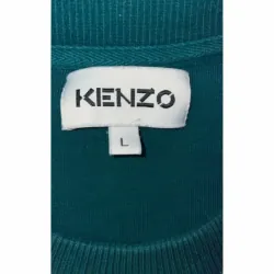 Áo sweatshirt Kenzo màu xanh lá đậm thêu đầu hổ 757897