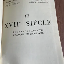 sách tiếng Pháp  III XVIIe SIÈCLE LES GRANDS AUTEURS FRANÇAIS DU PROGRAMME 626915