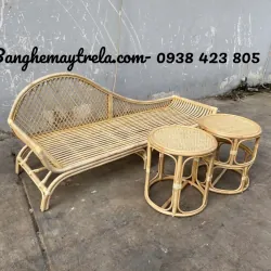Băng ghế mây tre đan 753525